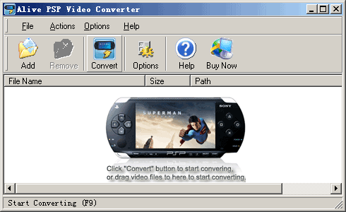 Alive PSP Video Converter screenshot