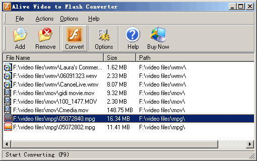 Alive Video to Flash Converter Screenshot