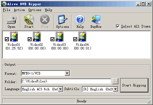 Screenshot for Alive DVD Ripper 3.0.1.8