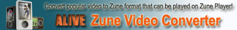Alive Zune Video Converter - Convert video to zune mp4 format!